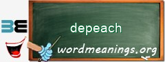 WordMeaning blackboard for depeach